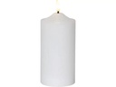 Star Trading LED-Kerze Pillar Flamme Ø 7.5 x 17 cm, Weiss
