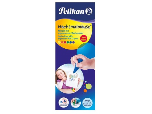 [90112622 1166371] Pelikan Wachsmalstifte 6 Stück, Mehrfarbig