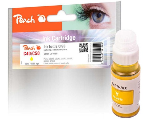 [90112746 1142655] Peach Tinte Canon GI-40/50 Yellow