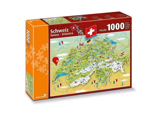 [90112867 413761] Carta.Media Puzzle Illustrierte Schweizerkarte