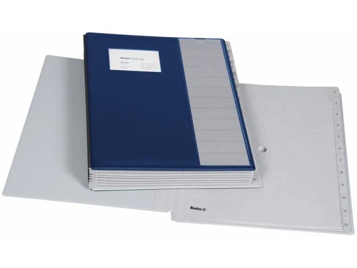 [90113154 1093582] Biella Pultmappe A4 Pronto 1-12 Dunkelblau