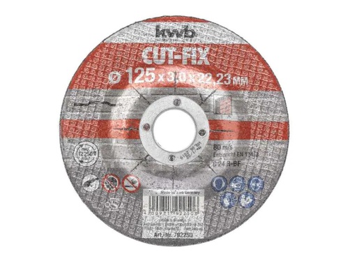[90113225 492646] kwb Trennscheibe CUT-FIX, Stein Ø 125 x 3.0 mm