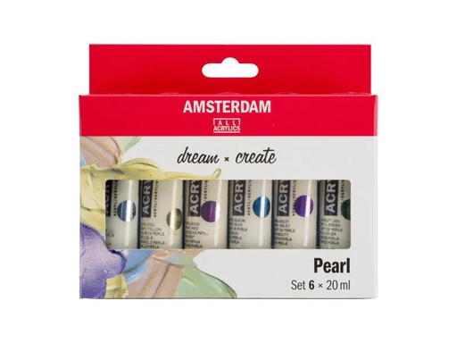 [90113367 1096247] Amsterdam Acrylfarbe Pearl 6 Tuben à 20 ml