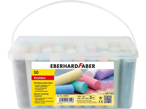 [90113393 1102060] Eberhard Faber Strassenmalkreide im Eimer, 50 Stück