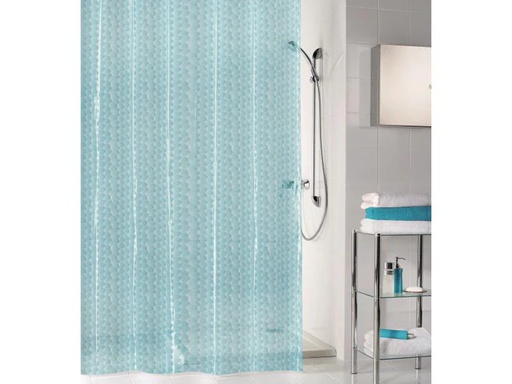 [90113405 838382] Kleine Wolke Duschvorhang Soapy 180 x 200 cm , Hellblau