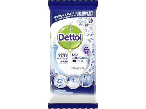 [90113467 1018843] Dettol Bad-Reinigungstücher Bergfrische 60 Stück