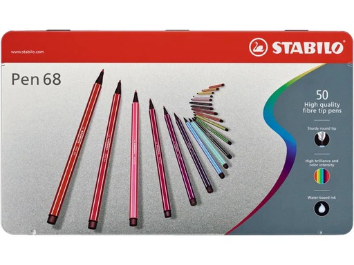 [90113539 616781] STABILO Fasermaler Pen 68 50 Stück