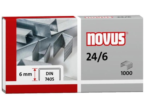[90113586 914619] Novus Heftklammer 24/6 1000 Stück
