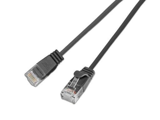 [90113629 353737] SLIM Slimpatchkabel RJ-45 - RJ-45, Cat 6, UTP, 0.5 m, Schwarz
