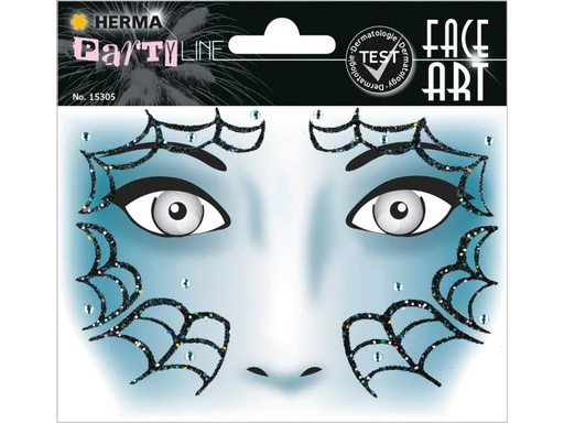 [90113641 1098924] Herma Stickers Tattoos Face Art Spider, 1 Stück