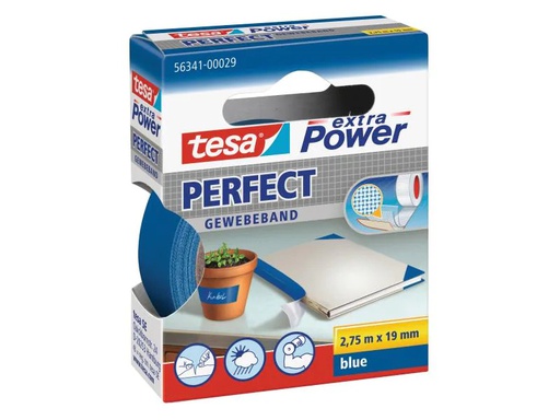 [90113755 339038] tesa Klebeband extra Power Perfect 19 mm x 2.75 m, Blau