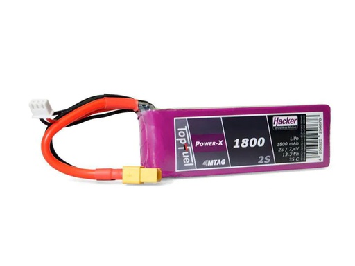 [90113943 1017045] Hacker RC-Akku LiPo 1800 mAh 7.4 V 35C Topfuel Power-X MTAG