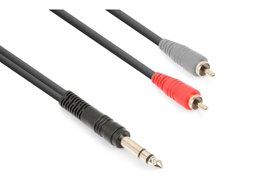 [90001116 1141149] Vonyx Audio-Kabel CX328-3 6.3 mm Klinke - Cinch 3 m