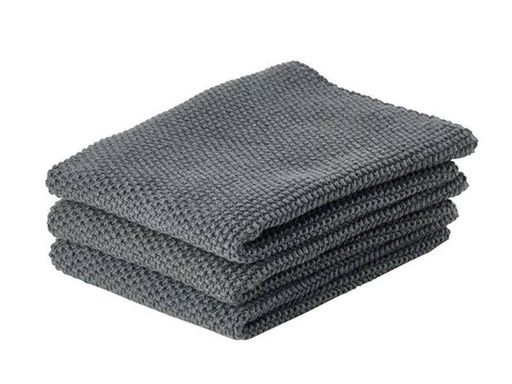 [90114039 812890] Zone Denmark Abwaschlappen 27 cm x 27 cm, 3 Stück, Anthrazit