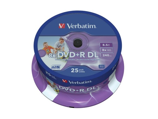 [90114055 79343] Verbatim DVD+R 8.5 GB, Spindel (25 Stück)