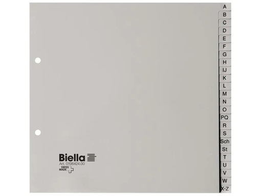 [90114094 1038202] Biella Register A-Z teildeckend mit Indexblatt