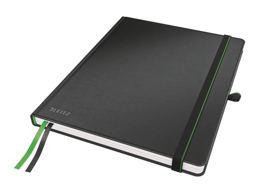 [90114224 739014] Leitz Notizbuch 18,7 x 24,2 cm, Liniert, Schwarz