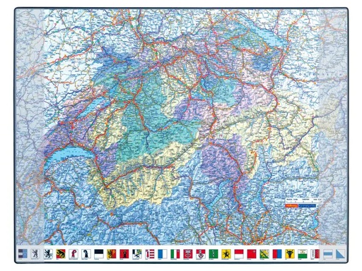 [90114380 830943] Hansa Schreibunterlage GeoPad 65 x 50 cm Schweiz