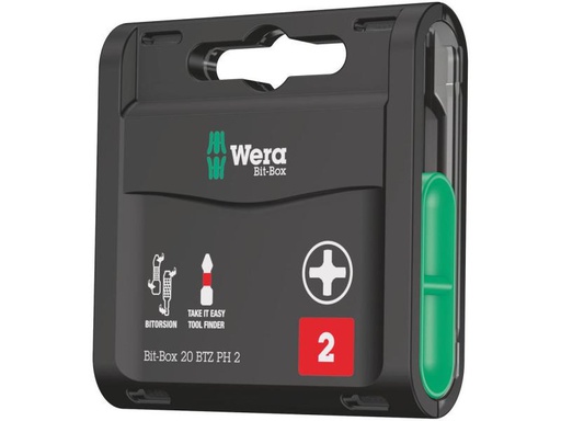 [90114426 770065] Wera Bit-Set 20 BTZ PH 2 20-teilig
