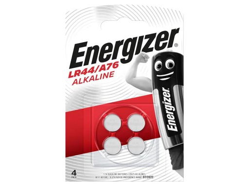 [90114522 739897] Energizer Knopfzelle Alkaline LR44 / A76 4 Stück