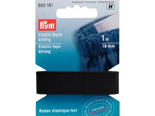 [90114647 1088070] Prym Elastikband 18 mm, Schwarz