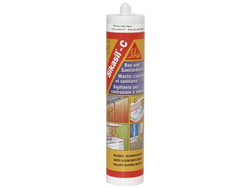 [90114652 489127] Sika Silikon Sikasil-C 300 ml, Schwarz