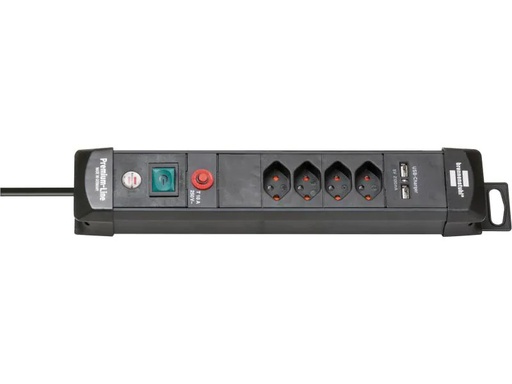[90114685 1034181] Brennenstuhl Steckdosenleiste Premium-Line 4x T13, 1x USB 2.1A