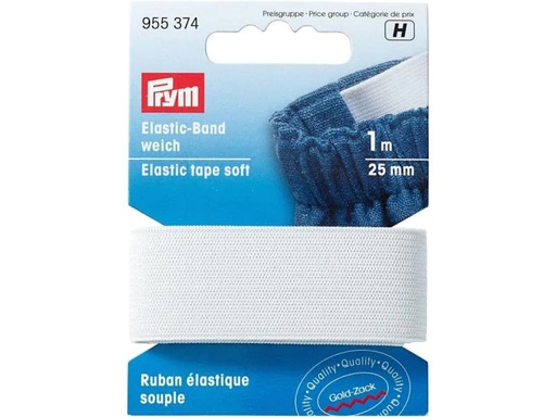 [90114758 1088082] Prym Elastikband 25 mm, Weiss