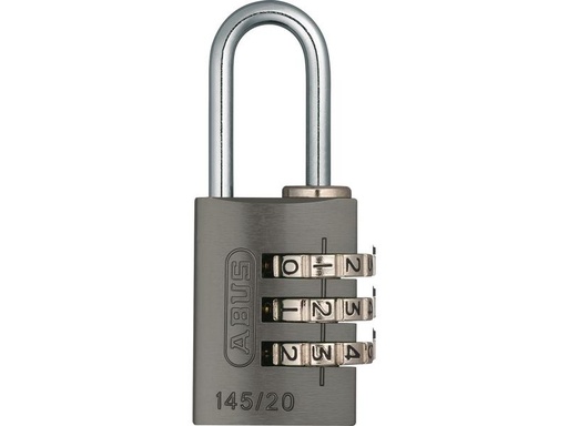 [90115032 1169199] Abus Zahlenschloss 145/20 Lock-Tag Titanium Aluminium