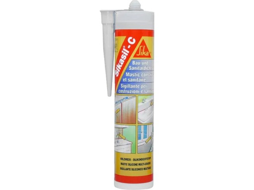 [90115126 489130] Sika Silikon Sikasil-C 300 ml, Weiss