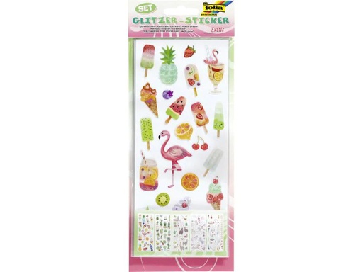 [90115167 982593] Folia Motivsticker Exotic Glitzer, 5 Blatt