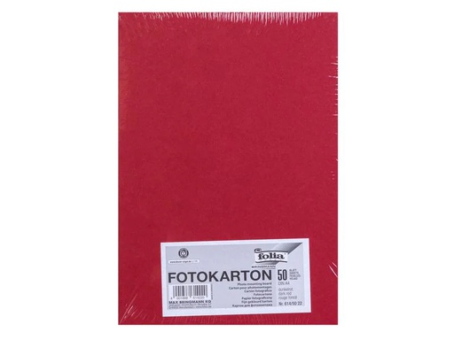 [90115263 1098858] Folia Fotokarton A4, 300 g/m², 50 Blatt, Dunkelrot