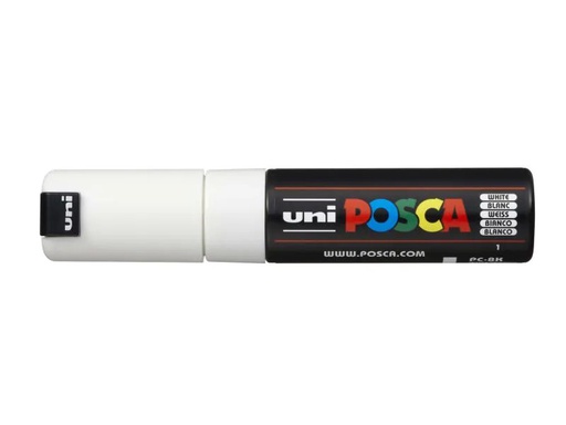 [90115286 779957] Uni Permanent-Marker POSCA 8 mm Weiss
