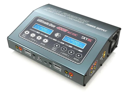 [90115501 538526] SKYRC Dual-Ladegerät D400 Ultimate Duo AC/DC 2 x 200W, 1-7S