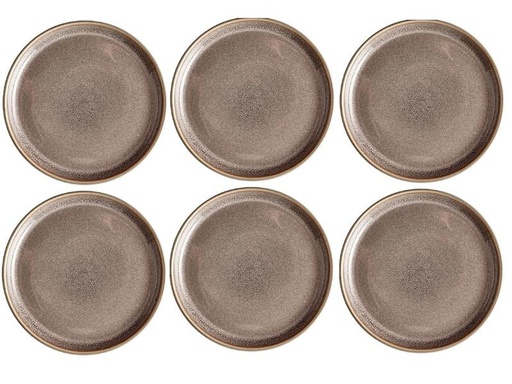 [90115582 1179555] Bitz Frühstücks- &amp; Dessertteller 6 Stück, Grau