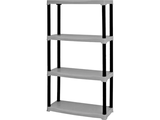 [90115623 355807] Art Plast Regal T4 Kunststoff, Grau/Schwarz