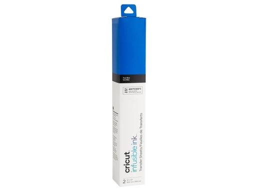 [90115668 1005187] Cricut Aufbügelfolie Infusible Ink, 30.5 x 30.5 cm, 2 Stück, Blau