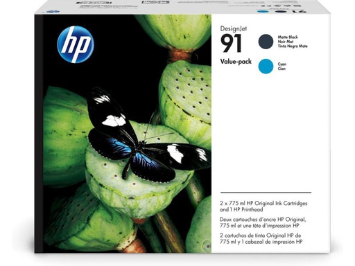[90011568 887698] HP Valuepack Nr. 91 (P2V35A) Tinte + Druckkopf