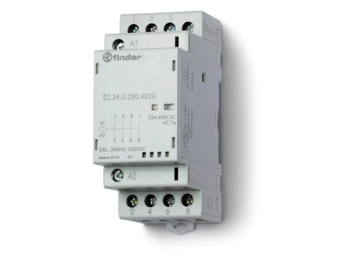 [90115925 1040238] Finder Schütze Serie 22 3S + 1Ö, 25A 230 V