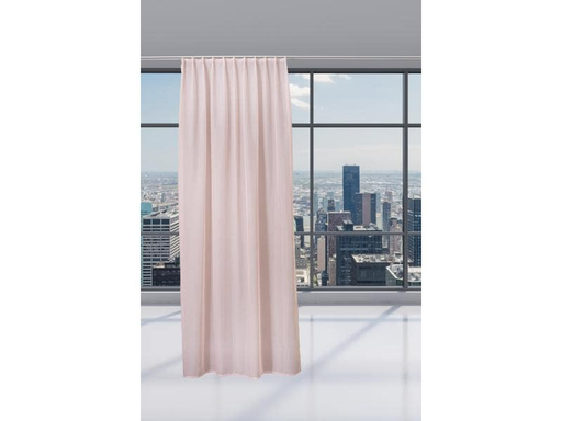 [90115928 945425] Casa Leon Tagvorhang mit Faltenband Voilette 140 cm x 245 cm, Rosa