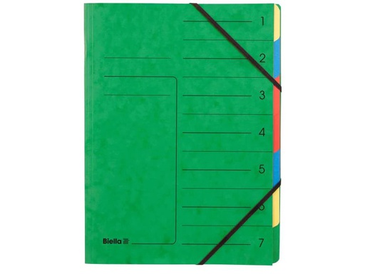[90116003 1037609] Biella Ordnungsmappe TopColor 7-teilig, Grün