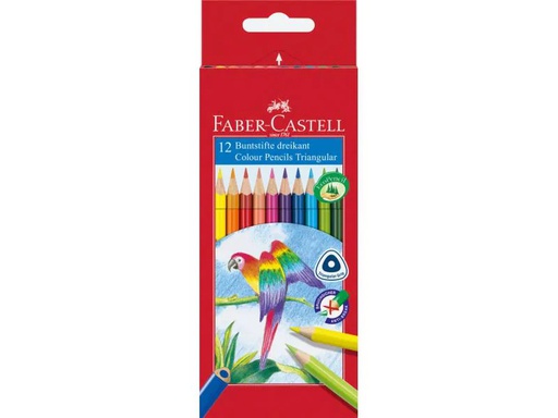 [90116068 847335] Faber-Castell Farbstifte triangular 12er Kartenetui