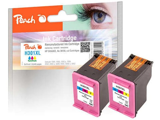 [90116104 1096876] Peach Tinte HP Nr. 301XL (CH564EE) 2x Color