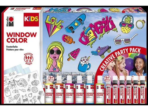 [90116192 916159] Marabu Window Color Party Mehrfarbig