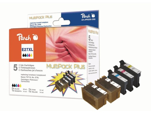 [90116458 347246] Peach Tintenset Epson T27 C, M, Y, 2x BK