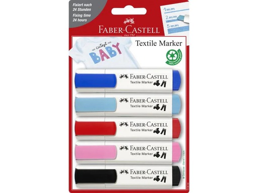 [90116640 1036367] Faber-Castell Textilmarker Baby 5 Stück