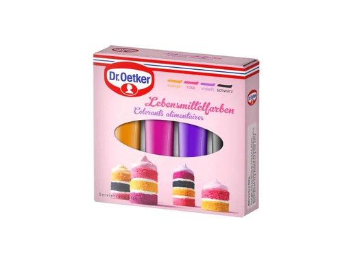 [90116777 562325] Dr.Oetker Lebensmittelfarben-Set RVSO 4 x 10 g