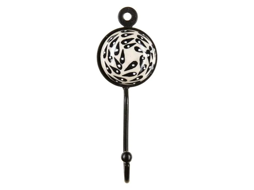 [90116839 1176445] Tranquillo Wandhaken handbemalt Beige/Schwarz