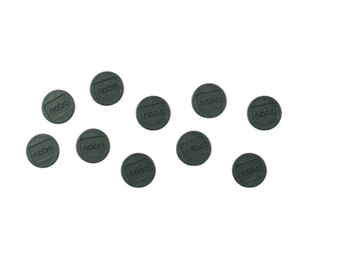 [90116900 1162912] Nobo Haftmagnet Ø 2.4 cm 10 Stück, Schwarz