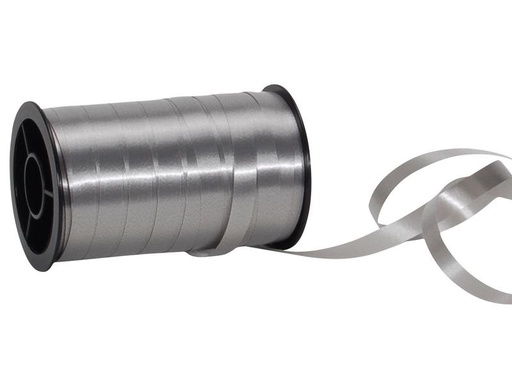 [90117079 1122388] Spyk Geschenkband Poly Glatt 7 mm x 20 m, Silber